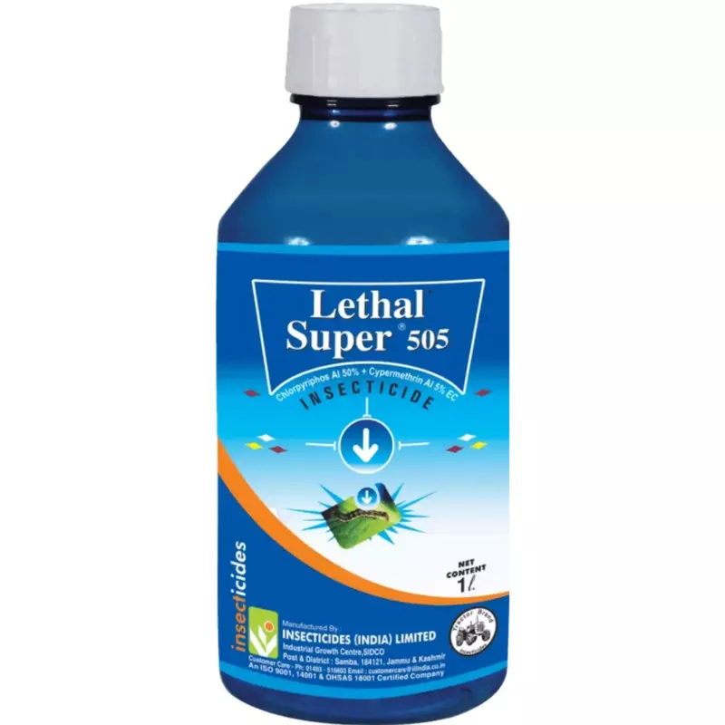 Lethal Super 505 E.C Chlorpyrifos 50% + Cypermethrin 5% Ec-(Insecticides (india) Ltd)